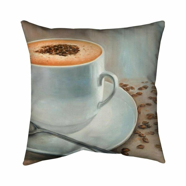 Begin Home Decor 26 x 26 in. Cappuccino Time-Double Sided Print Indoor Pillow 5541-2626-GA66
